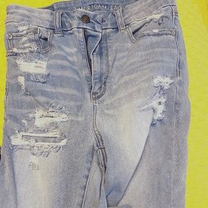 American Eagle Tattered Skinny Jeans